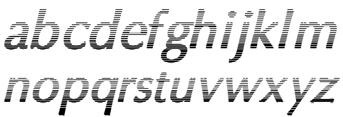 Oregon LDO Vanishing Bold Oblique Font LOWERCASE
