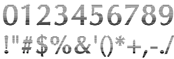 Oregon LDO Vanishing Bold Font OTHER CHARS