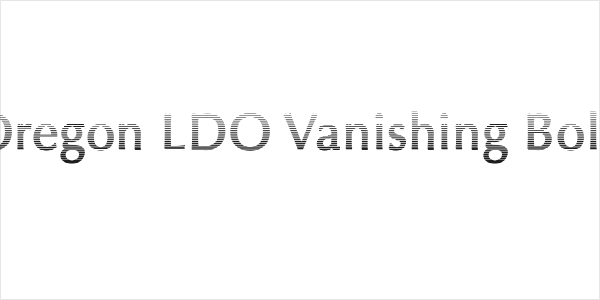 Oregon LDO Vanishing Bold Logo