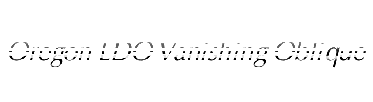 Oregon LDO Vanishing Oblique  नि: शुल्क फ़ॉन्ट्स डाउनलोड