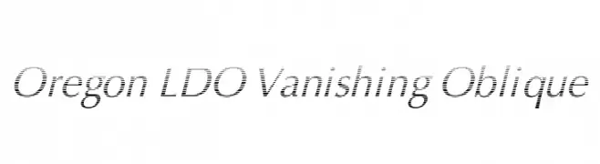Oregon LDO Vanishing Oblique  免费字体下载