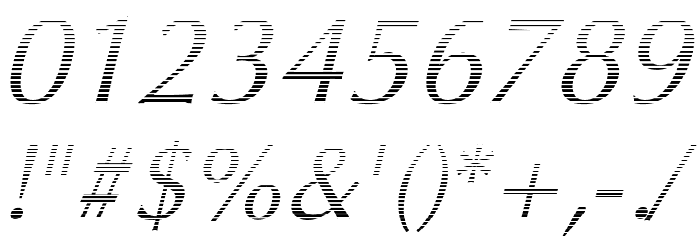 Oregon LDO Vanishing Oblique Font OTHER CHARS