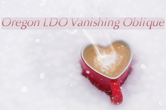 Oregon LDO Vanishing Oblique Font examples