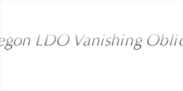 Oregon LDO Vanishing Oblique Logo