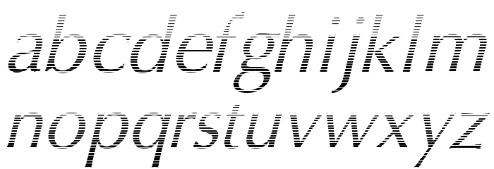 Oregon LDO Vanishing Oblique Font LOWERCASE