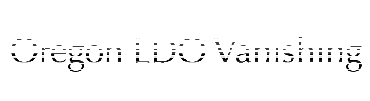 Oregon LDO Vanishing  Frei Schriftart Herunterladen