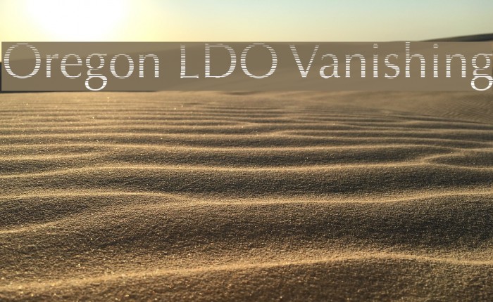 Oregon LDO Vanishing Font examples