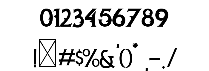 Oregon Regular Font OTHER CHARS