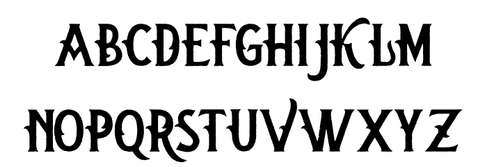 Oregon Rough Font LOWERCASE