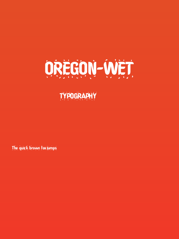Oregon-Wet Poster