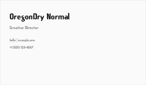 OregonDry Normal Business Card