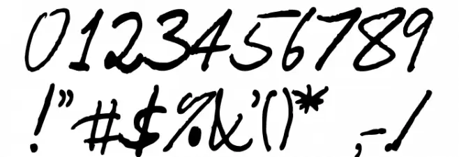 OrenScript Font OTHER CHARS