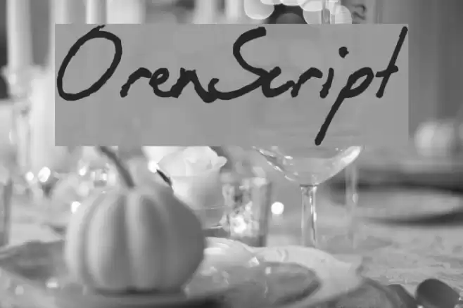 OrenScript Font examples