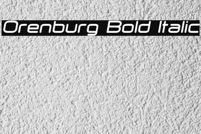 Orenburg Bold Italic Font examples