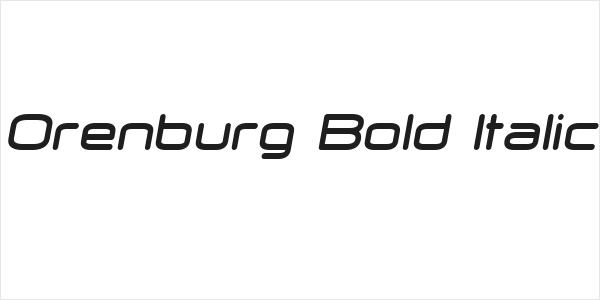 Orenburg Bold Italic Logo