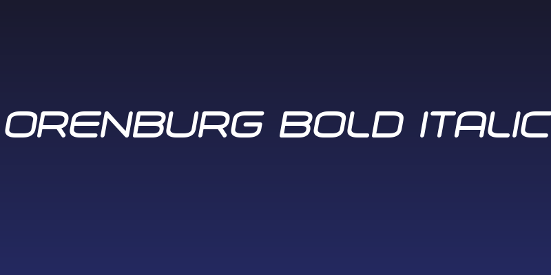 Orenburg Bold Italic Social Header