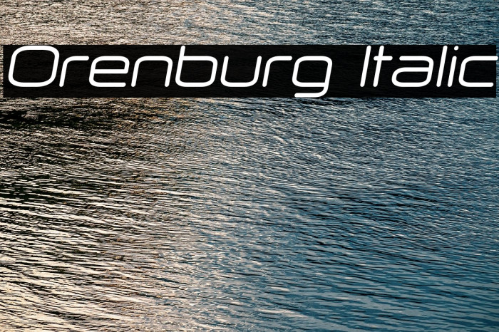 Orenburg Italic Font examples