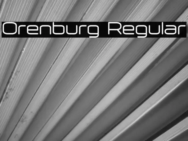 Orenburg Regular Font examples