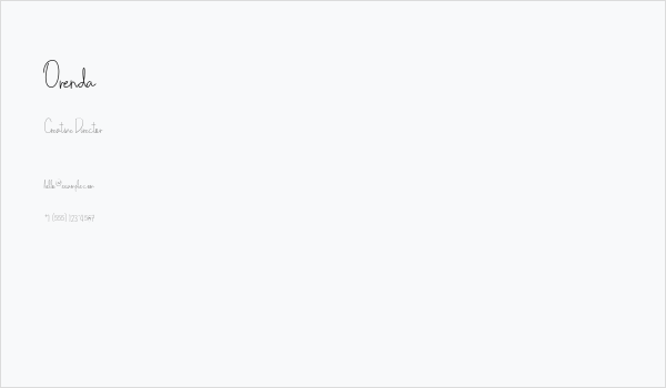 Orenda Business Card