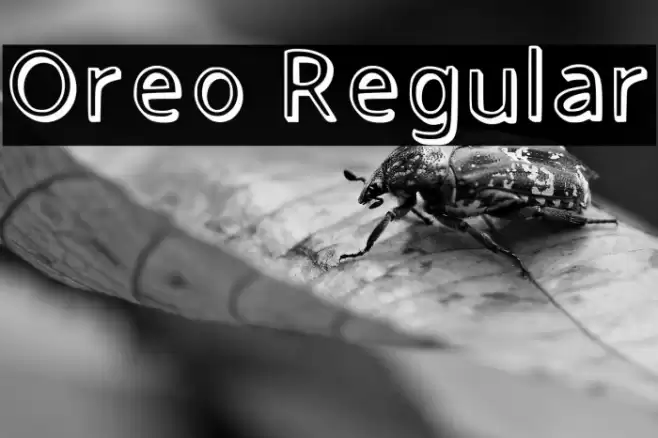 Oreo Regular Font examples
