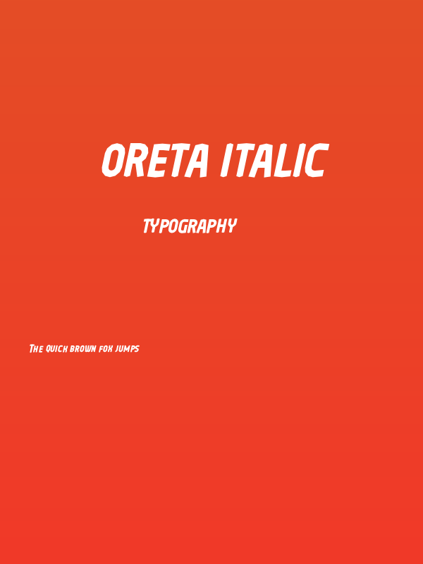 Oreta Italic Poster