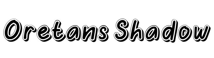 Oretans Shadow Font