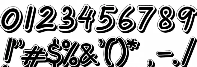 Oretans Shadow Font OTHER CHARS