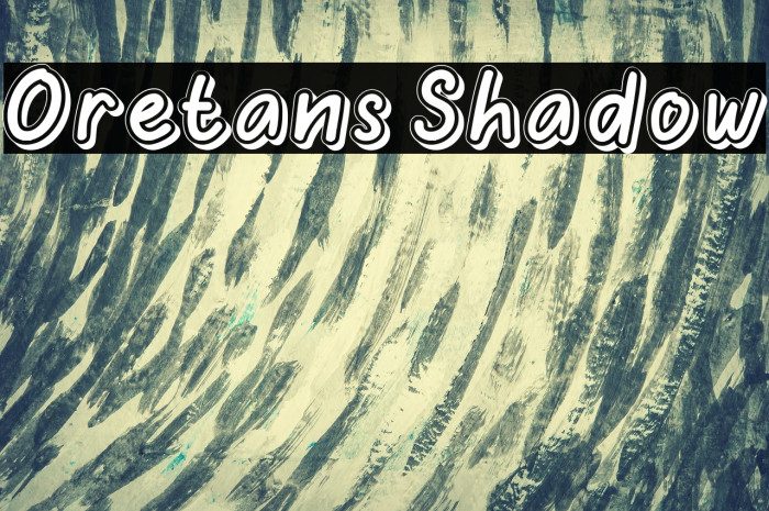 Oretans Shadow Font examples