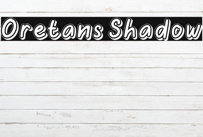 Oretans Shadow Font examples