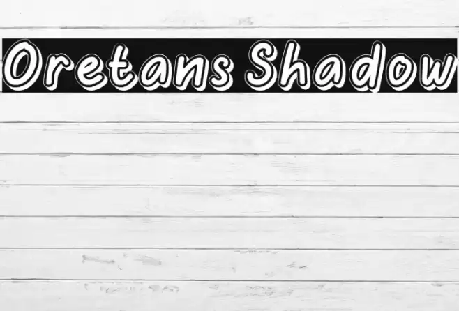 Oretans Shadow Font examples