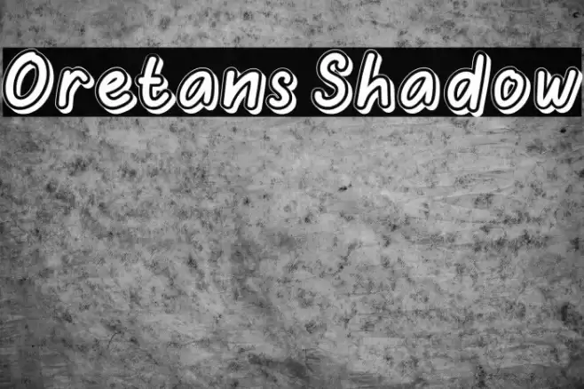 Oretans Shadow Font examples