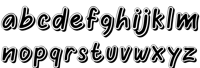 Oretans Shadow Font LOWERCASE