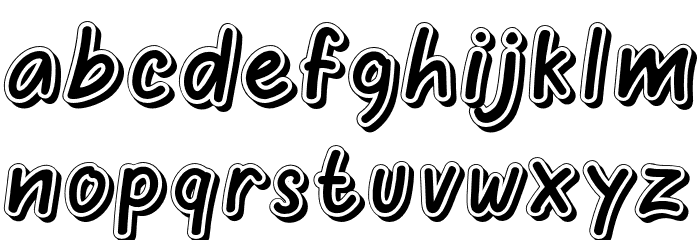 OretansShadow Font LOWERCASE