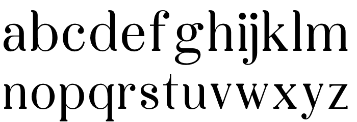 Orffela Font LOWERCASE