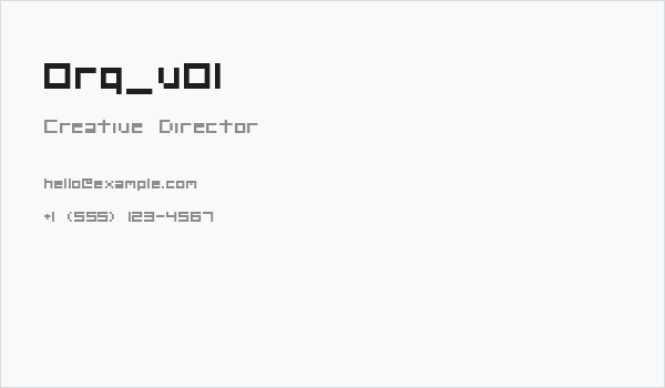 Org_v01 Business Card