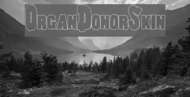 OrganDonorSkin Font examples