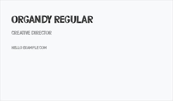 Organdy Regular Business Card