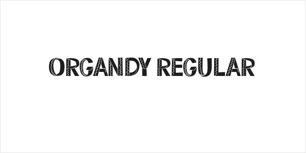 Organdy Regular Logo