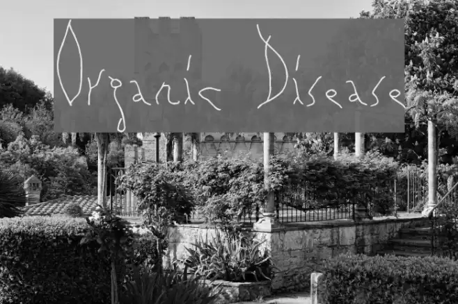 Organic Disease Font examples