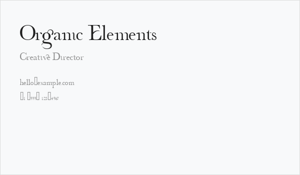 Organic Elements Business Card