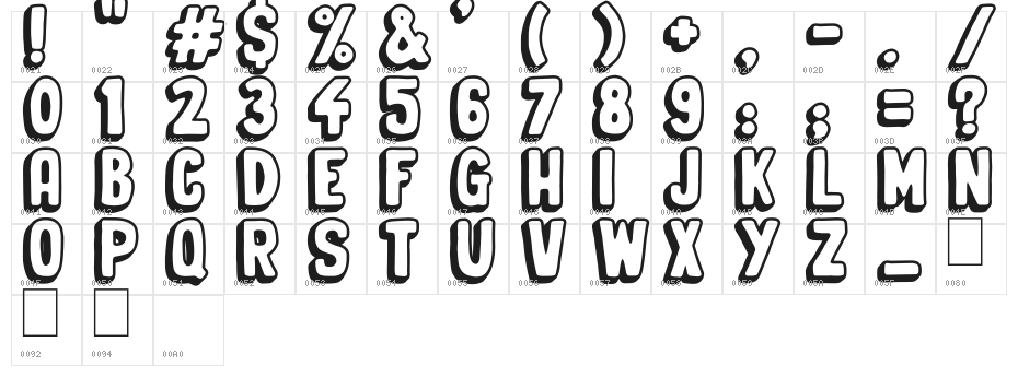 Organic Relief Character Map