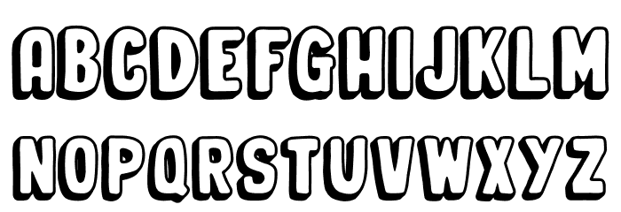 Organic Relief Font LOWERCASE