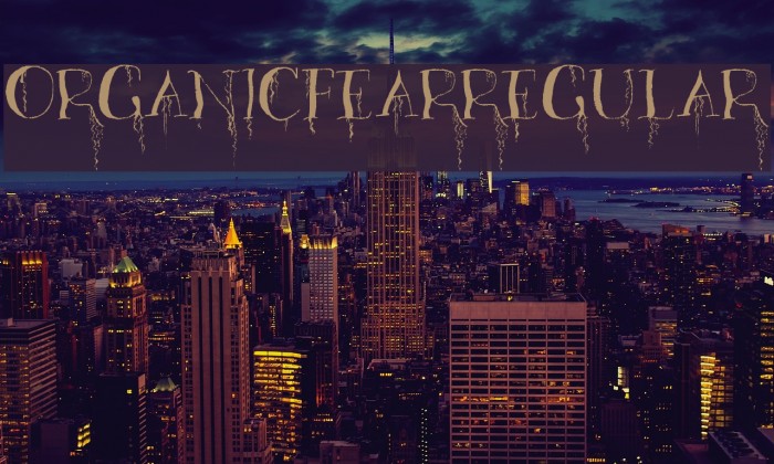 OrganicFear-Regular Font examples
