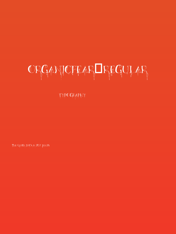 OrganicFear-Regular Poster