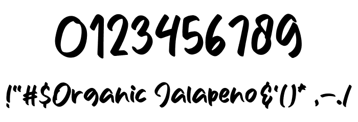 OrganicJalapeno Font OTHER CHARS