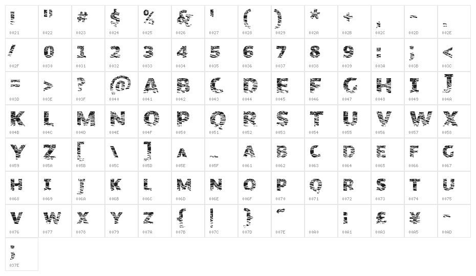 OrganicNature Character Map