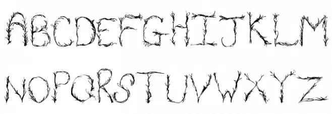 OrganicVines Font UPPERCASE
