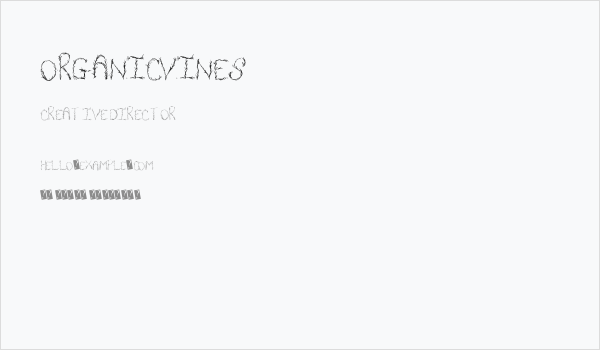 OrganicVines Business Card