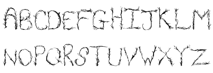 OrganicVines Font LOWERCASE