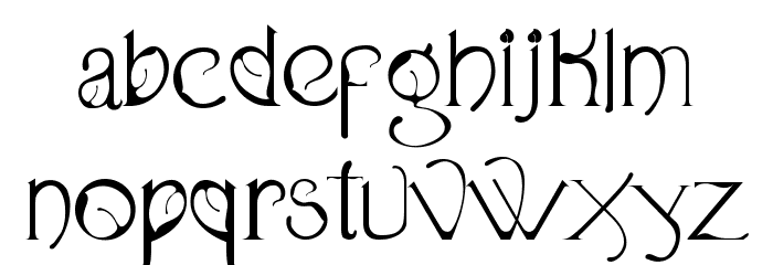 Organica 90 Font LOWERCASE